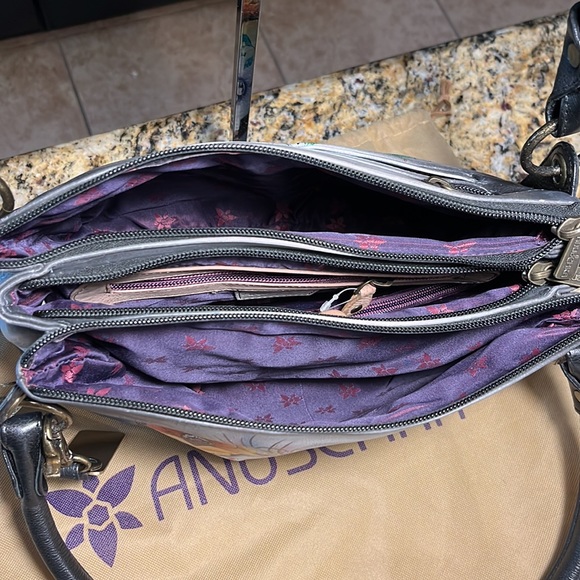 Anuschka hand painted 100% too grain leather satchel - Picture 7 of 9